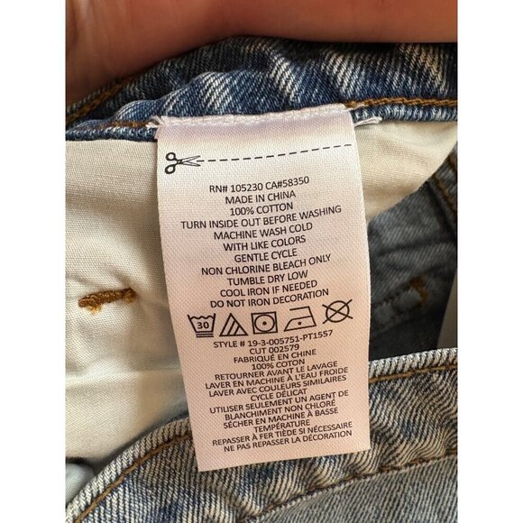 Current/Elliott NWT The Turnt Fling Studded Cuff Straight Crop Jeans Size 23 - Picture 6 of 13